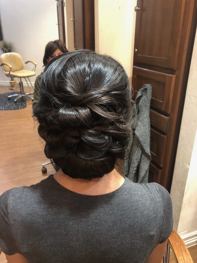 Formal braided updo by Vanessa at Shearfinity, El Paso