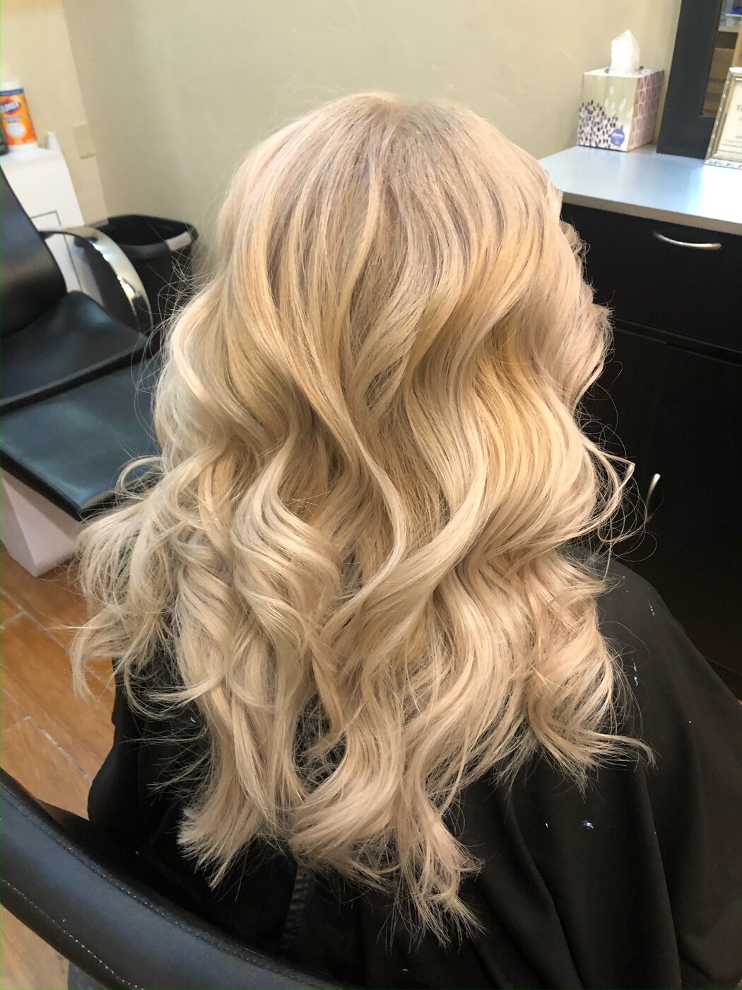 Platinum blonde waves